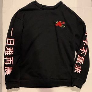 Black and red crewneck